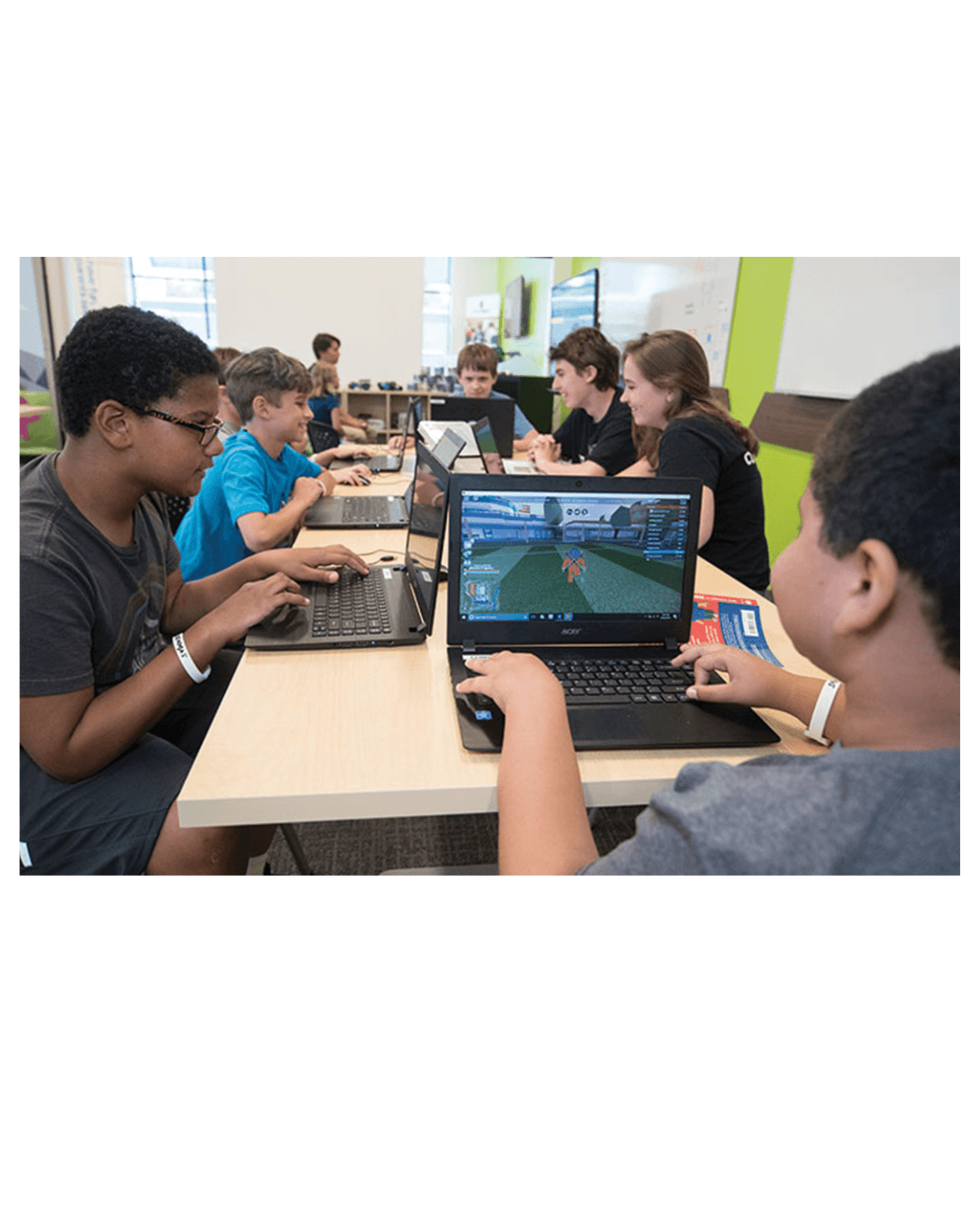 Kids enjoying camp activities at PickleX